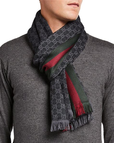 scarf for mens gucci|Gucci scarf men's outlet.